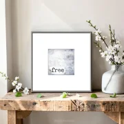 Kunstdruck, Free - Wandbild im rustikalen Shabby Chic Landhausstil  Wandbild mit Spruch im rustikalen Landhausstil: