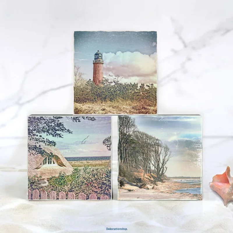 Ostseebilder Darß, Bilder Set im Shabby Chic