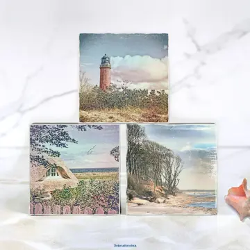 Ostseebilder Darß, maritimes Set im Shabby Chic