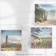ostseebilder, darß als leinwanddruck im shabby chic