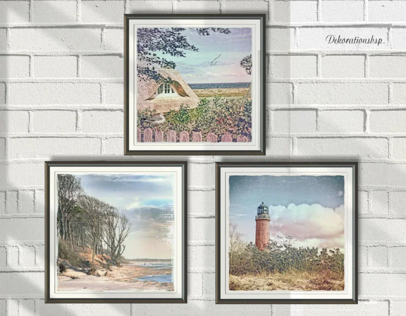 ostseebilder, darß als kunstdruck im shabby chic