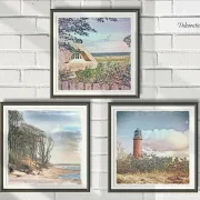 ostseebilder, darß als kunstdruck im shabby chic