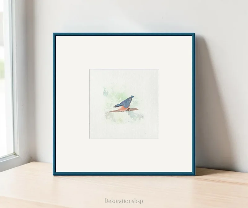 Kleiber - Aquarell, Miniatur Kunstdruck auf Büttenpapier