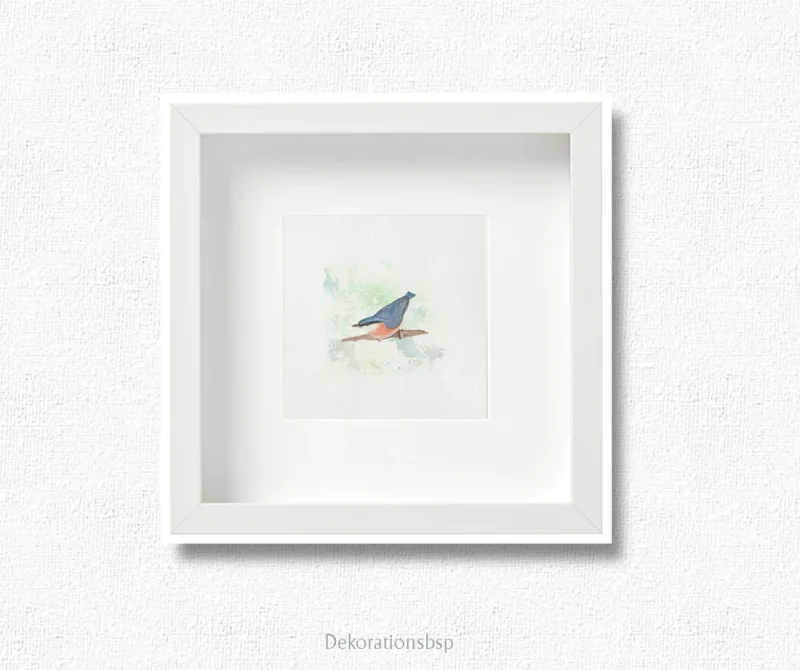 Kleiber - Aquarell, Miniatur Kunstdruck auf Büttenpapier