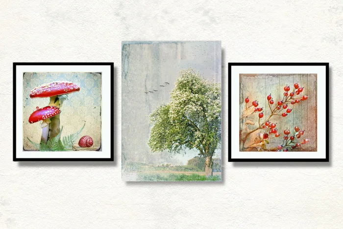 Wandbilder B&auml;ume und Fr&uuml;chte